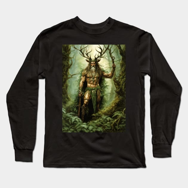 Cernunnos Long Sleeve T-Shirt by FineArtworld7